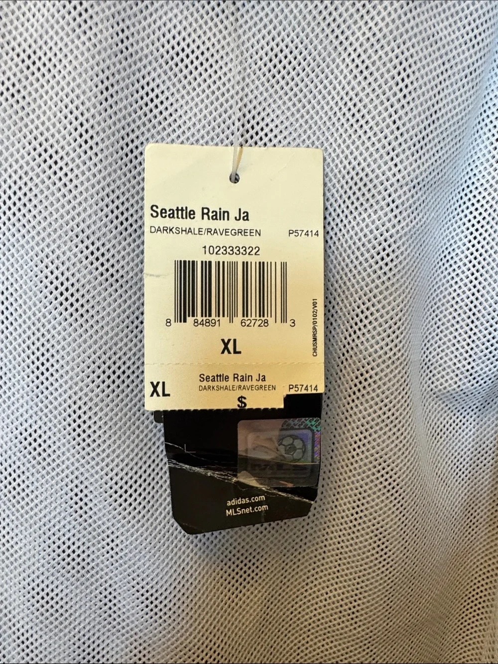 adidas Men’s Gray and Green 2010 Seattle Sounders Windbreaker Jacket